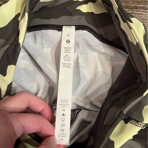 Lululemon Swift Speed High-Rise Crop 21" Heritage 365 Camo Crispin Green Multi - Picture 10 of 10